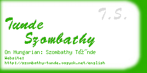 tunde szombathy business card